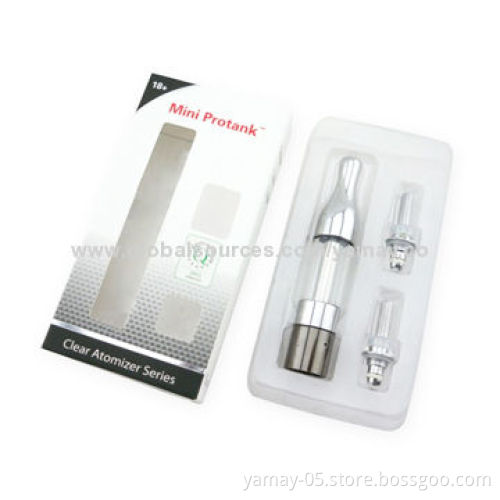 E cigarette mini protank atomizer, Pyrex tube and bottom coil and various colors